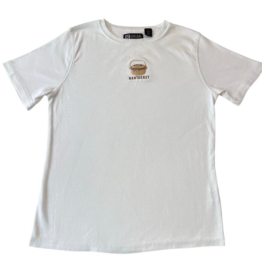 Gear for Sports Vintage Nantucket Embroidered T-shirt Women's size Small White